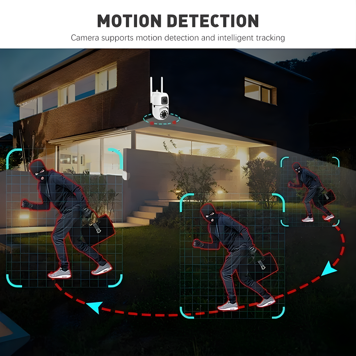 8MP 4K WiFi PTZ Security Camera | Dual Light & AI Detection