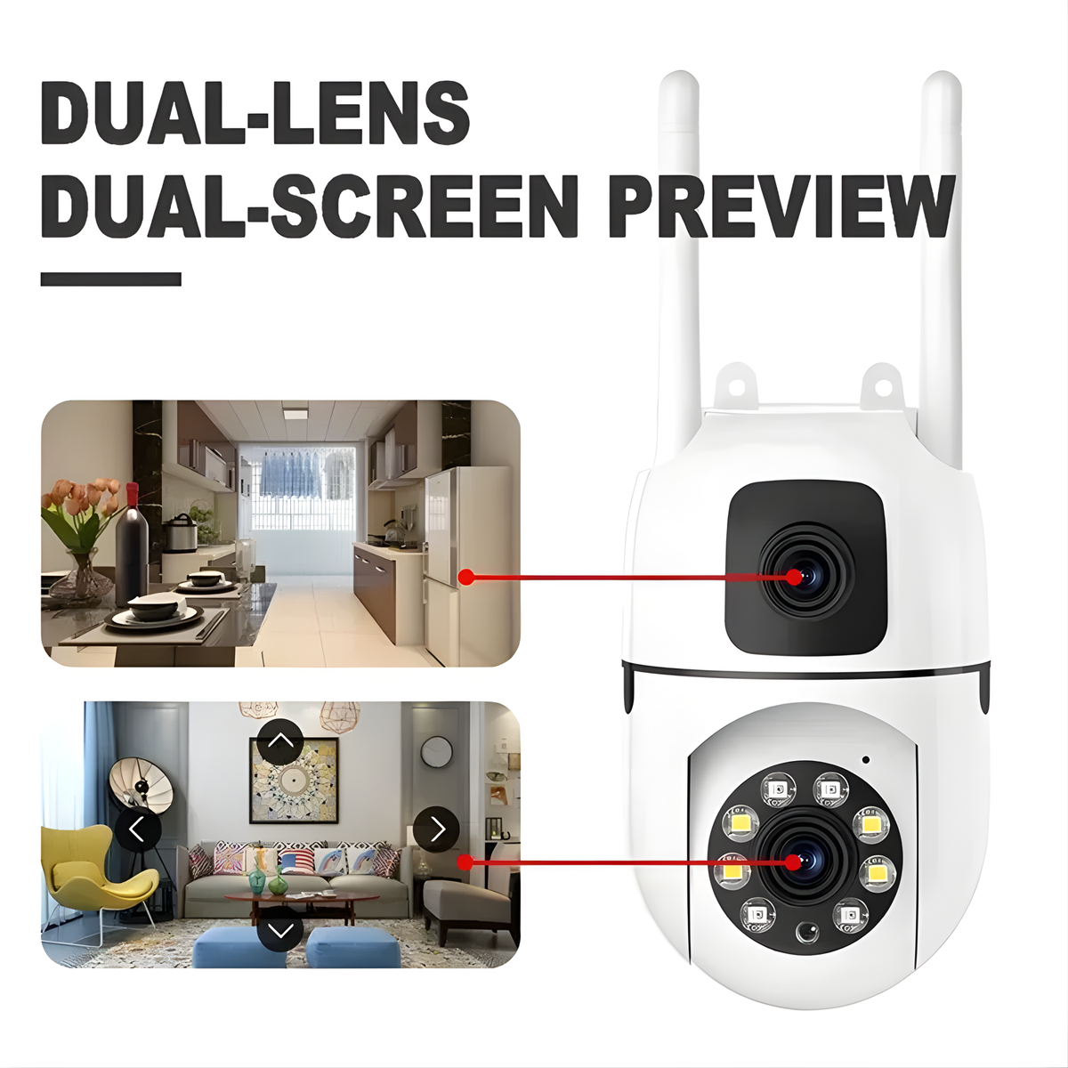 8MP 4K WiFi PTZ Security Camera | Dual Light & AI Detection